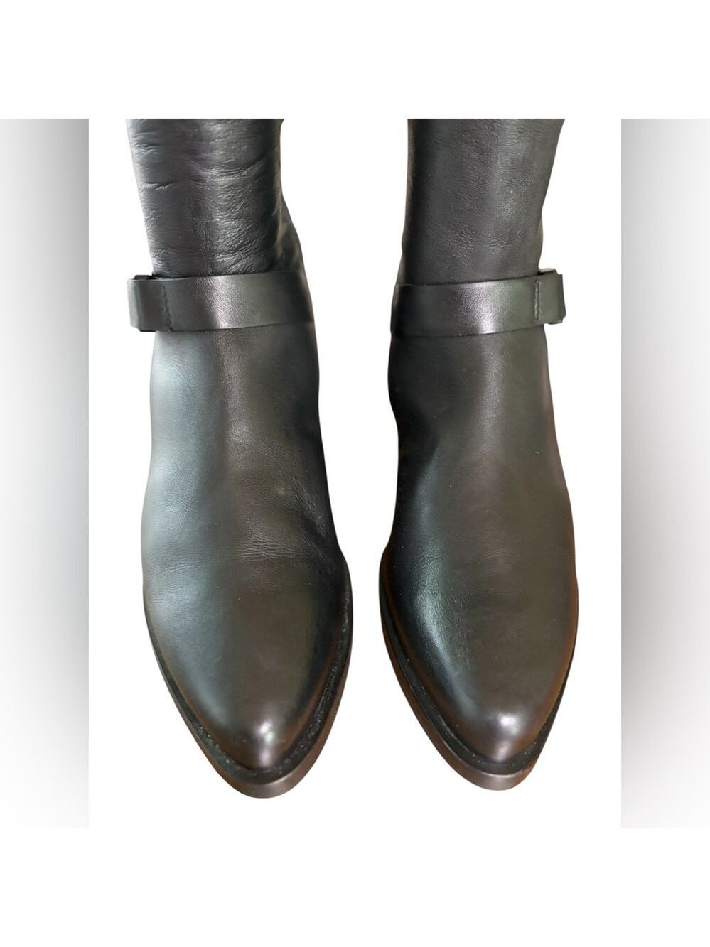 Aquatalia Graciela Black Leather Knee-High Boots, Size 9, Italy. New without box - Picture 5 of 16